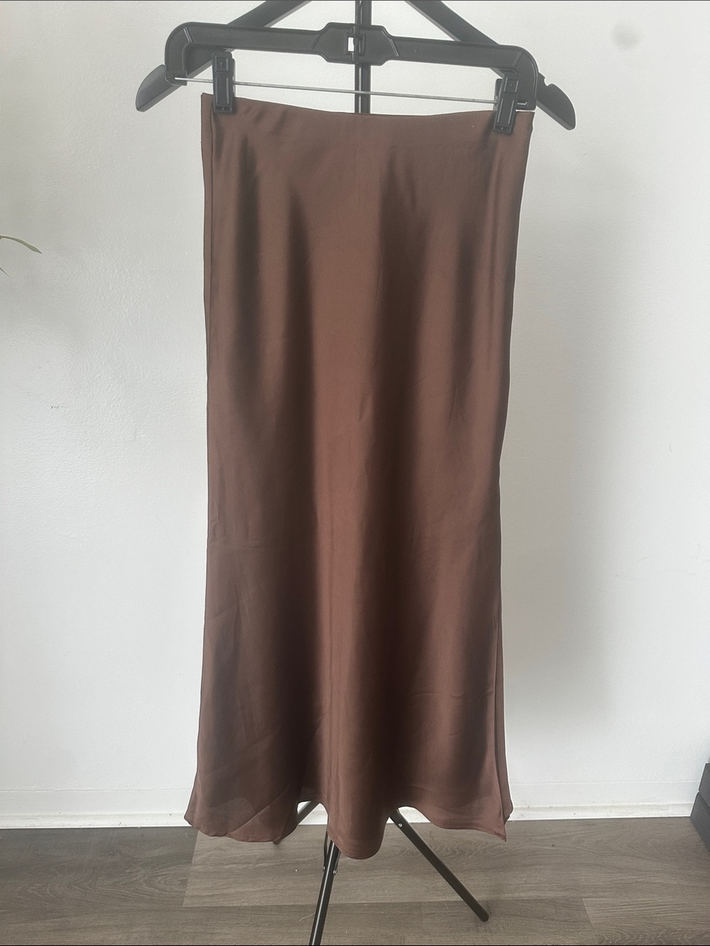 Abercrombie & Fitch Brown Satin Maxi Skirt